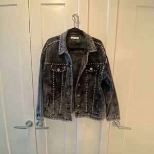 12th Tribe - Baldwin Studded Black Corduroy Jacket